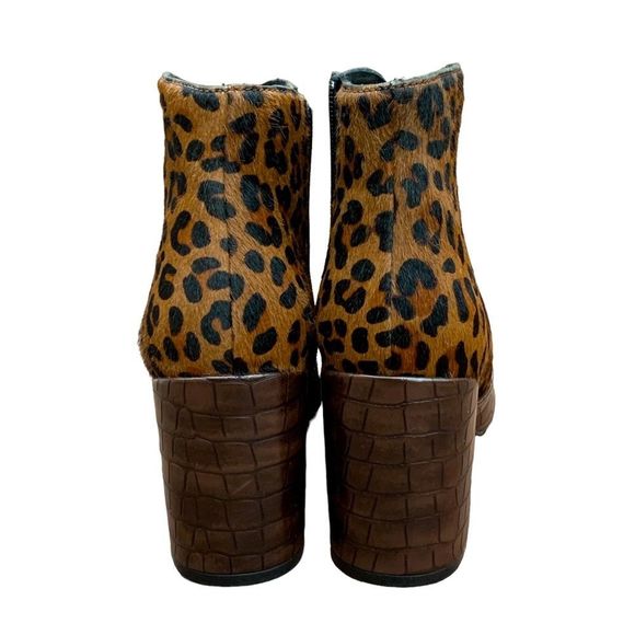 New! Jeffrey Campbell Bentlee Boot size 6 Croc Embossed & Cheetah - Picture 12 of 13